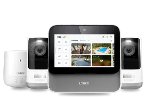 Lorex Smart Home Security Center with Two 2K Battery Cameras and Range Extender