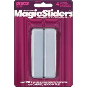 Magic Sliders 1 In. x 4 In. Rectangle Self Adhesive Furniture Glide,(4-Pack)