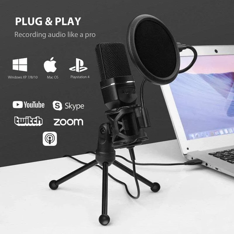 Microphones Easy Plug & Play Usb Condenser Computer Microphone
