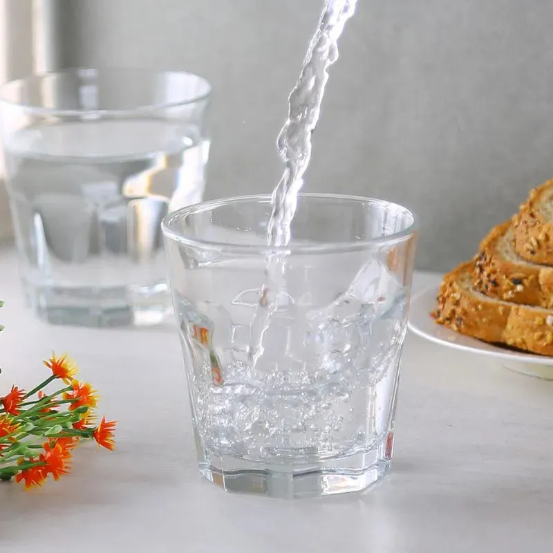Morocco Whiskey Glasses Clear Crystal Beverageware | Set of 6 | 3 x 4 inches | 230ml