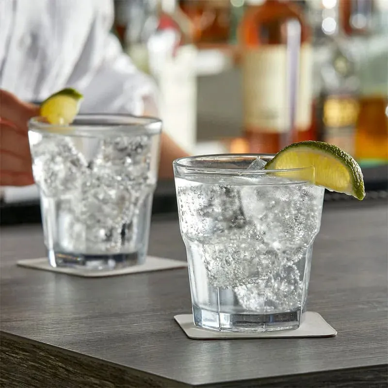 Morocco Whiskey Glasses Clear Crystal Beverageware | Set of 6 | 3 x 4 inches | 230ml