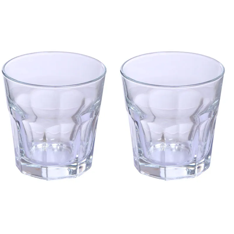 Morocco Whiskey Glasses Clear Crystal Beverageware | Set of 6 | 3 x 4 inches | 230ml