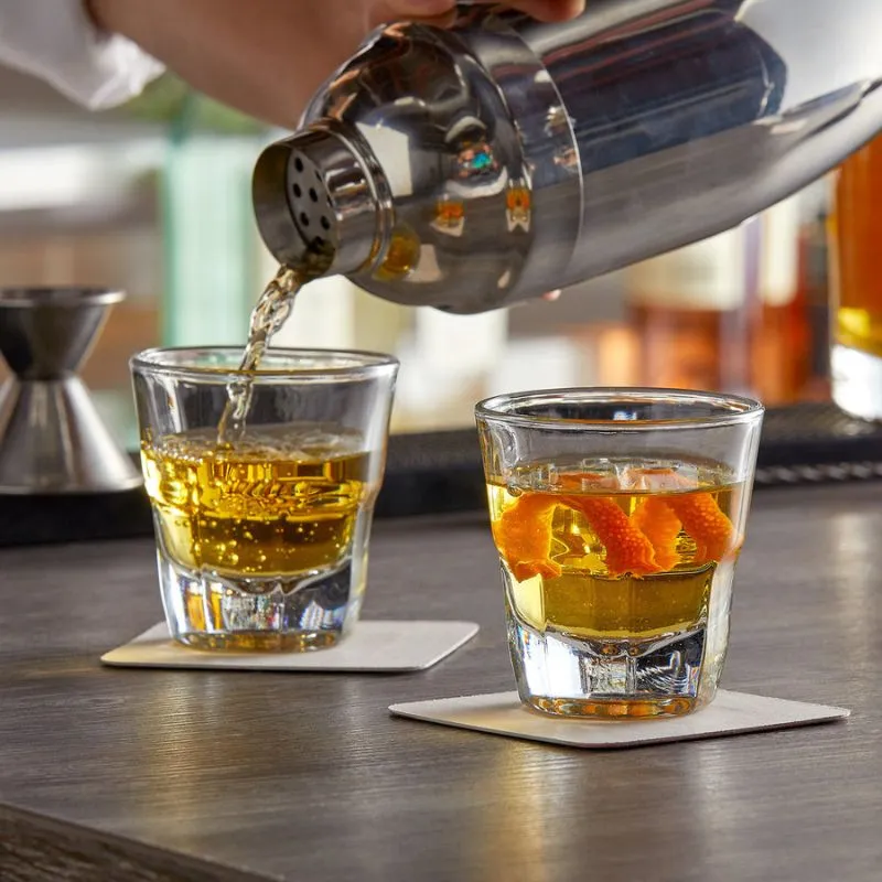 Morocco Whiskey Glasses Clear Crystal Beverageware | Set of 6 | 3 x 4 inches | 230ml
