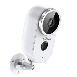Outdoor Wireless Camera Battery Powered, Rechargeable WiFi Home Security Camera, 1080P Video 2-Way Audio Night Vision, PIR Motion Detection, Waterproof, SD Slot