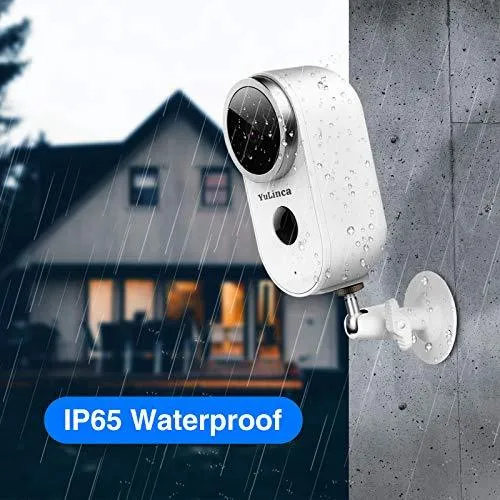 Outdoor Wireless Camera Battery Powered, Rechargeable WiFi Home Security Camera, 1080P Video 2-Way Audio Night Vision, PIR Motion Detection, Waterproof, SD Slot