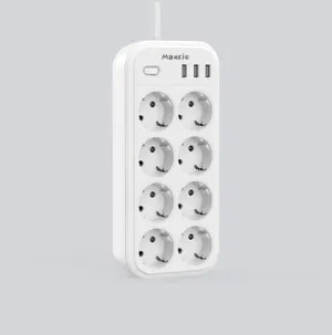 Power Strip 8 AC - White