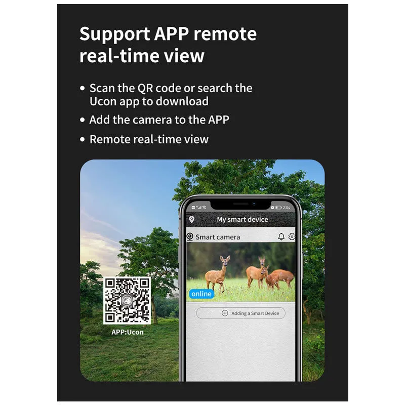 Rechargeable 4G Sim Card Hunting Trail Camera Ucon App -Dl4G
