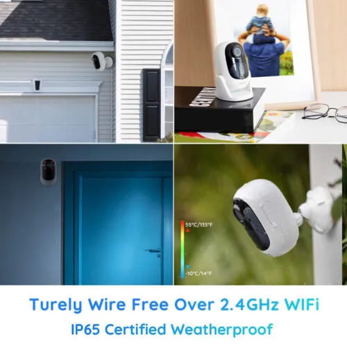 Rechargeable Battery Powered Outdoor Security CAM (with Solar Panel)
