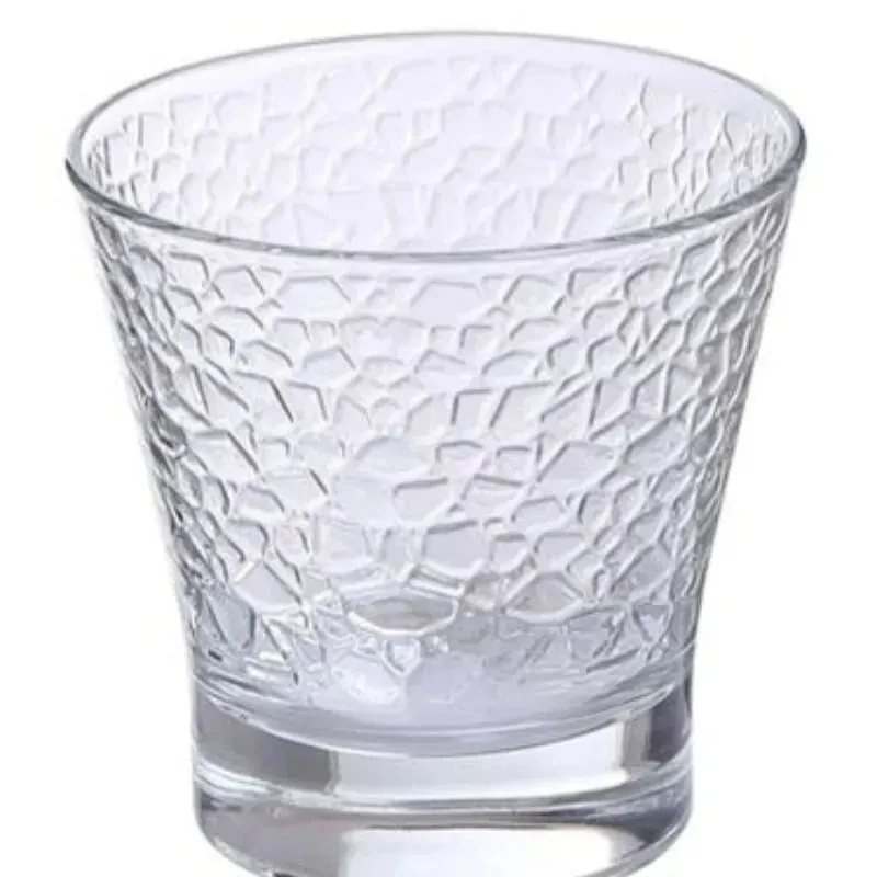 Rome Whiskey Glasses Clear Crystal Drinkware | Set of 6 | 4 x 4 inches | 240ml