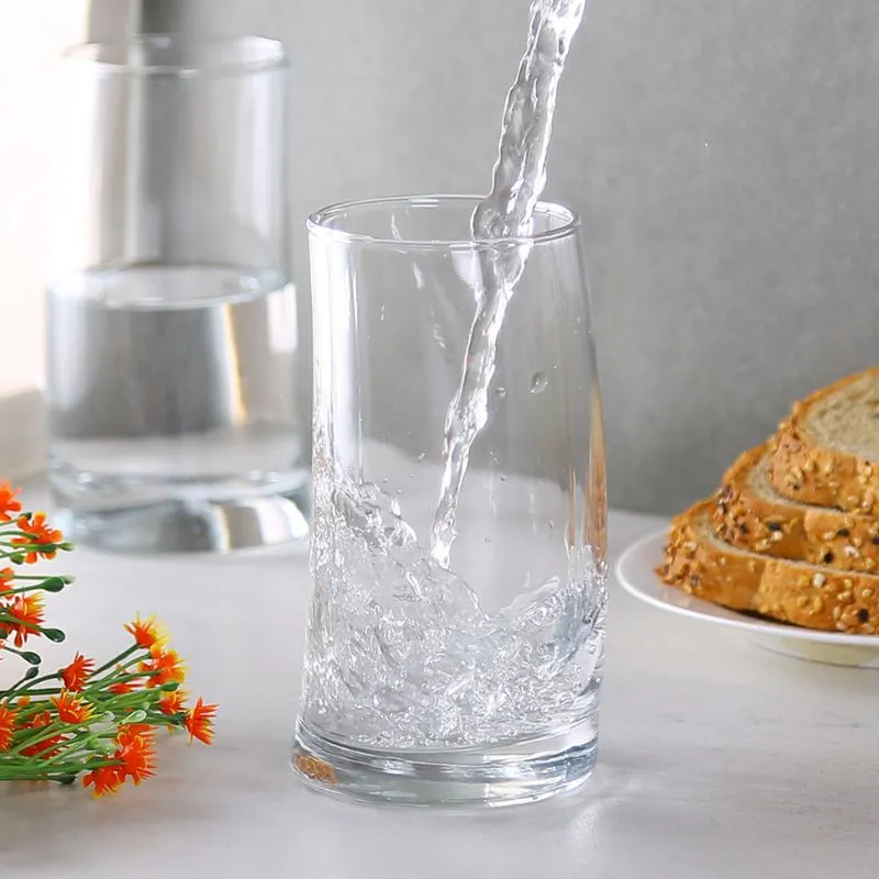 Surf Hi Ball Glasses Clear Crystal Glassware | Set of 6 | 3 x 6 inches | 385ml