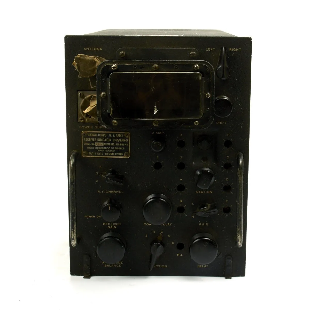 U.S. WWII B-17 Flying Fortress R-65 / APN-9 LORAN Long Range Navigation Receiver by RCA