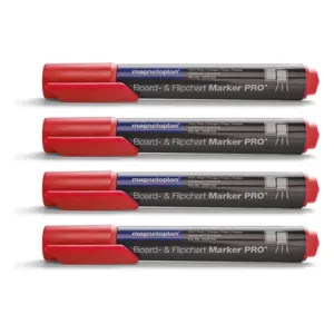 White Board And Flip Chart Marker Red Pack Of 4 Pcs