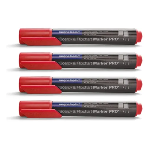 White Board And Flip Chart Marker Red Pack Of 4 Pcs