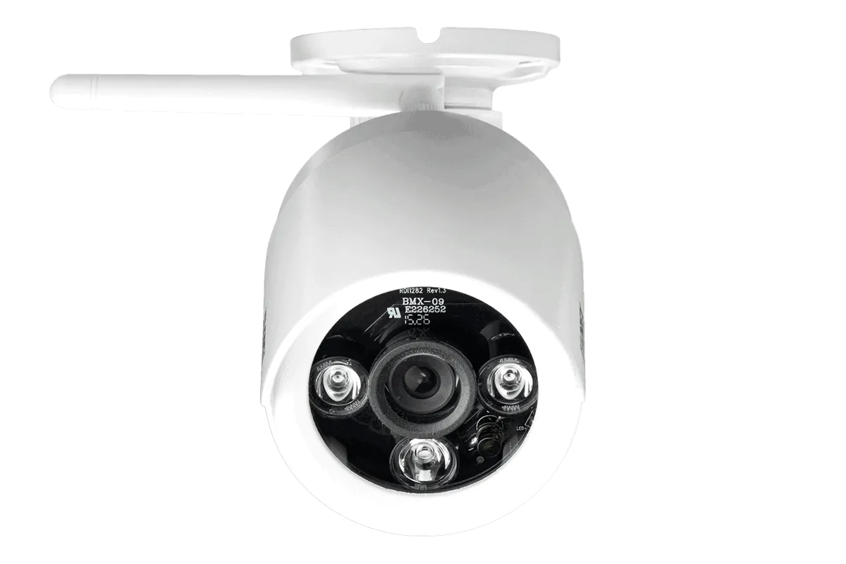 White wireless cameras with night vision (4-pack)