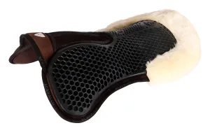 Withers Free Hexagonal Gel Half Pad & Front Riser with Memory & Back Sheepskin Edge