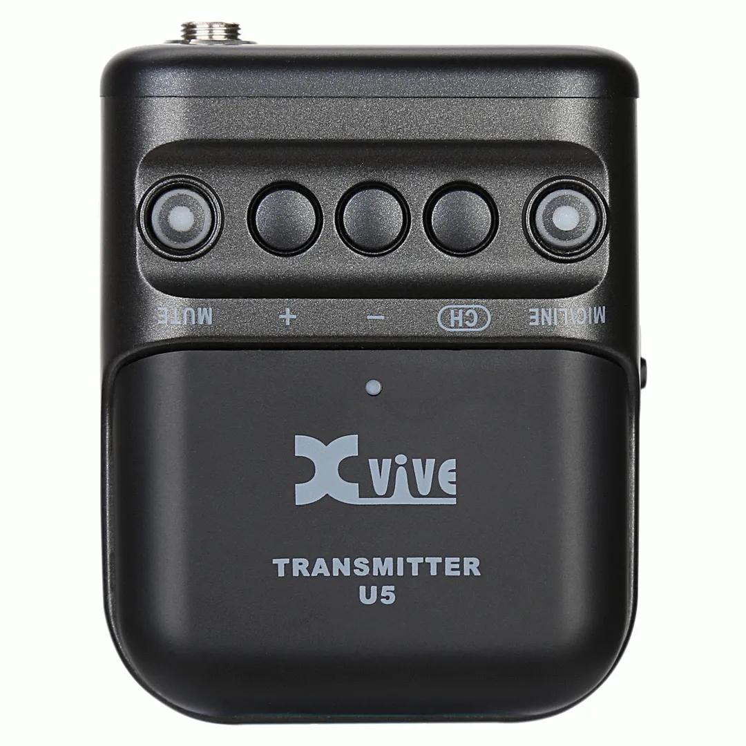 XVIVE U5 Camera-Mounted Wireless Audio for Video System. One transmitter and one receiver.